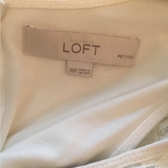 LOFT Cream Lace Tank Top - Picture 5 of 5